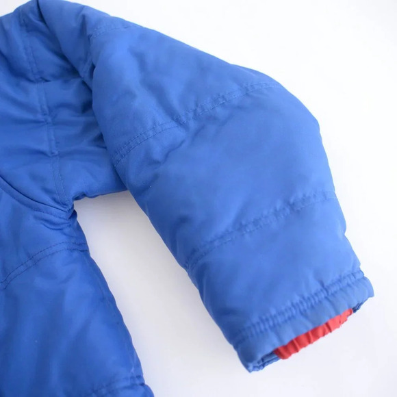 Vintage Nike Y2K Blue Kansas Jayhawks University Zip Up Puffer Hood Jacket M - Picture 5 of 13